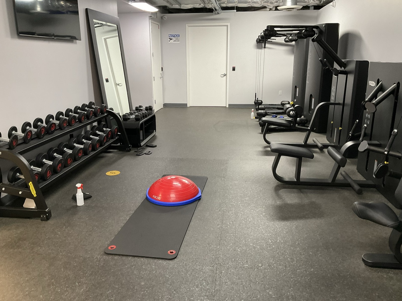Wide view of the training floor at Calabasas Fitness Center in Calabasas, CA